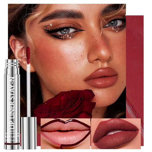 LINSAY BEAUTY | Encre à lèvres Mat - Brun Terracotta